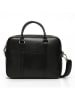 Victor & Hugo Paris Leder-Aktentasche "Niccolo" in Schwarz - (B)37 x (H)28,5 x (T)9 cm