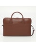 Victor & Hugo Paris Leder-Aktentasche ''Alberto'' in Braun - (B)40 x (H)30 x (T)7 cm