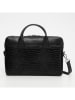 Victor & Hugo Paris Leder-Aktentasche "Alberto" in Schwarz - (B)40 x (H)30 x (T)7 cm