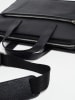 Victor & Hugo Paris Leder-Aktentasche "Lupo" in Schwarz - (B)38 x (H)28 x (T)4 cm