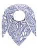 Zwillingsherz Dreieckstuch "Paisley Blätter" in Blau - (L)200 x (B)130 cm