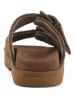 Mou Leder-Pantoletten in Braun