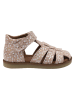 POM POM Leren enkelsandalen beige