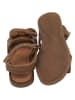 POM POM Skórzane sandały w kolorze jasnobrązowym