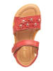 POM POM Leder-Sandalen in Rot