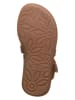 POM POM Leder-Sandalen in Hellbraun