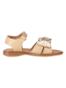 POM POM Leren sandalen beige/goudkleurig