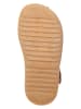 POM POM Leder-Halbsandalen in Hellbraun/ Braun