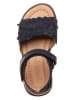 POM POM Leren sandalen donkerblauw