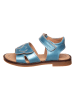 POM POM Leder-Sandalen in Hellblau