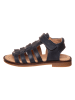 POM POM Leder-Sandalen in Dunkelblau