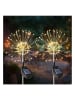lumisky 2-delige set: ledsolartuinstekers "Fireworks" wit - (H)97 cm