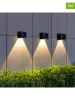 lumisky 4er-Set: LED-Solar-Außenleuchte ''Daxy'' in Schwarz - (B)9,5 x (H)6,2 x (T)8 cm