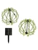 lumisky Solarne lampy zewnętrzne LED (2 szt.) "Ball" w kolorze zielonym - Ø 30 cm
