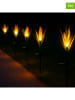 lumisky 6er-Set: LED-Solar-Gartenstecker ''Ferny'' in Gelb - (H)58 cm