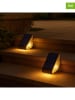 lumisky Solarne lampy schodowe LED (2 szt.) w kolorze ciepłej bieli - 5 x 11 x 5,5 cm