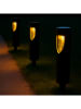 lumisky Solarne lampy ogrodowe LED (4 szt.) w kolorze czarnym - wys. 34 x Ø 8,5 cm
