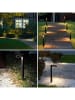 lumisky 4er-Set: LED-Solar-Gartenstecker "Torly" in Schwarz - (B)5 x (H)40,2 x (T)14 cm