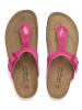 JOLANA & FENENA Leren teenslippers roze