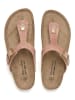 JOLANA & FENENA Leren teenslippers lichtroze