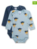 Sanetta 2er-Set: Bodys in Hellblau/ Dunkelblau