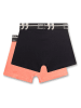 Sanetta 2-delige set: boxershorts zwart/oranje