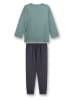 Sanetta Pyjama in Türkis/ Anthrazit