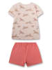 Sanetta Pyjama in Beige/ Rot