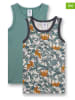 Sanetta 2-delige set: hemdjes turquoise/beige