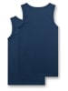Sanetta 2-delige set: hemdjes donkerblauw