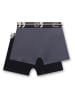 Sanetta 2-delige set: boxershorts zwart/antraciet