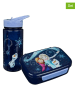 SCOOLI 2tlg. Set: Brotzeitdose und Trinkflasche "Frozen" in Dunkelblau