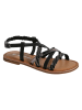 vertbaudet Leder-Sandalen in Schwarz