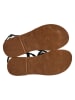vertbaudet Leder-Sandalen in Schwarz