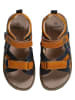 vertbaudet Sandalen in Hellbraun/ Dunkelblau
