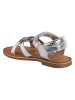 vertbaudet Leder-Sandalen in Silber