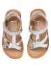 vertbaudet Leder-Sandalen in Silber