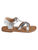 vertbaudet Leder-Sandalen in Silber