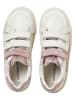 vertbaudet Leren sneakers crème/lichtroze