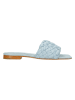 MELVIN & HAMILTON Leren slippers "Eglantine 1" lichtblauw
