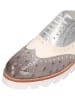 MELVIN & HAMILTON Leren veterschoenen "Molly 2" grijs/zilverkleurig/beige