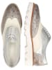 MELVIN & HAMILTON Leren veterschoenen "Molly 2" grijs/zilverkleurig/beige