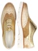 MELVIN & HAMILTON Leren veterschoenen "Molly 2" lichtbruin/goudkleurig/beige