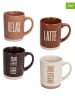 Tognana 4er-Set: Jumbotassen ''Cindy Barista'' in Braun/ Hellbraun/ Beige - 450 ml