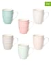 Tognana 6-delige set: koffiekoppen "Iris Pepper Bamboo" meerkleurig - 340 ml