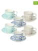 Tognana 6-delige set: koppen "Iris Celine" blauw/mintgroen/beige - 80 ml