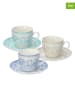 Tognana 6-delige set: koppen "Iris Celine" blauw/mintgroen/beige - 200 ml