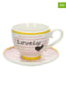 Tognana 2tlg. Set: Jumbotasse "Lovely" in Rosa/ Gelb - 480 ml