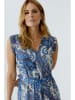 Oui Kleid in Blau/ Creme