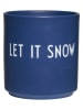 Design Letters Kubek jumbo "Let it snow" w kolorze niebieskim - 250 ml